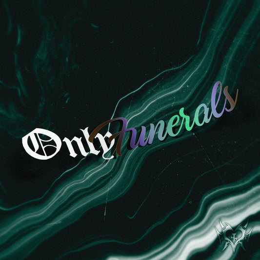 only funerals decal parody holographic green