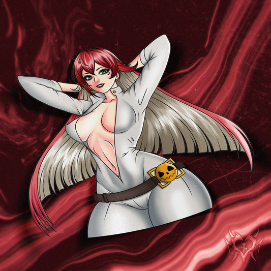 anime sticker of jack o valentine from guilty gear