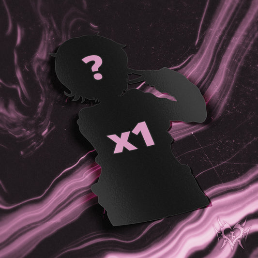 black silhouette of a anime sticker bundle