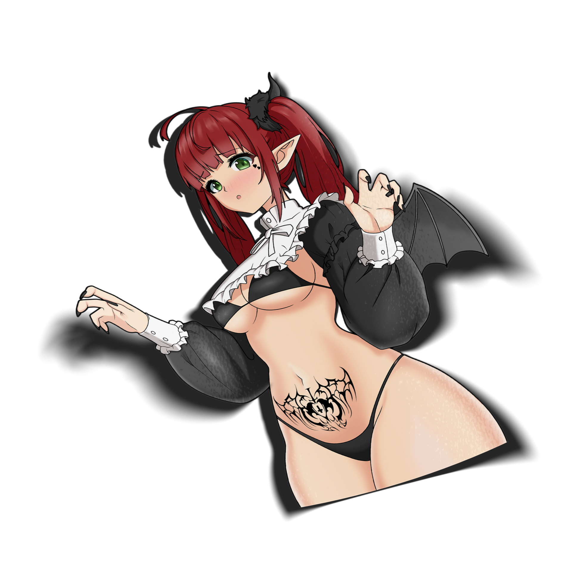 anime sticker of marin kitagawa from dress up darling as a succubus, transparent