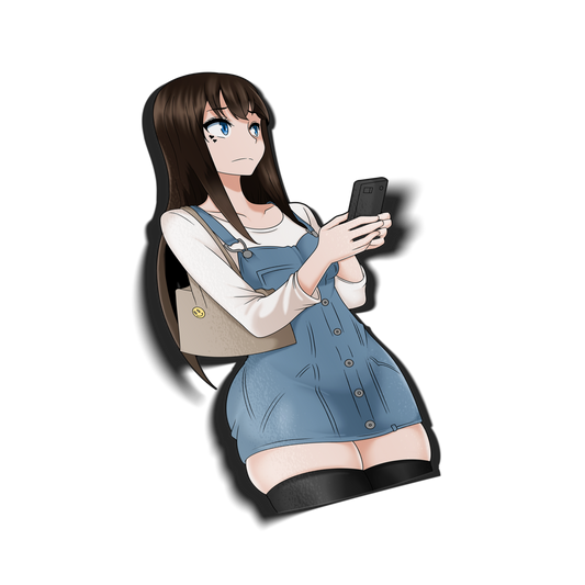 anime sticker of saki yoshida from emergence 177013, transparent