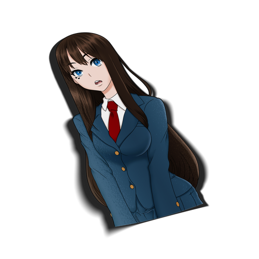 anime sticker of saki yoshida from emergence 177013, transparent
