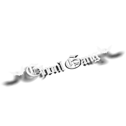 ghoulg gang decal white, transparent