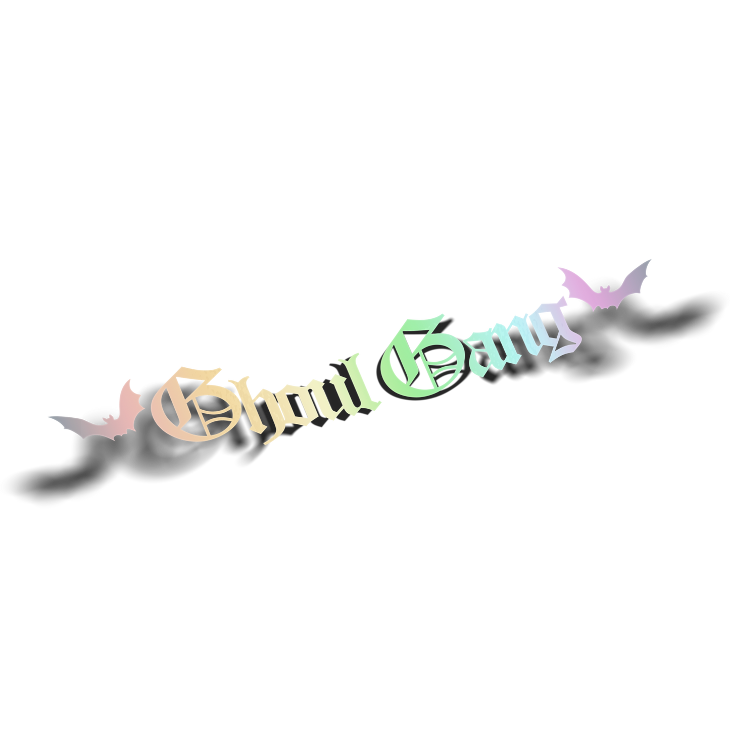 ghoul gang decal holographic, transparent