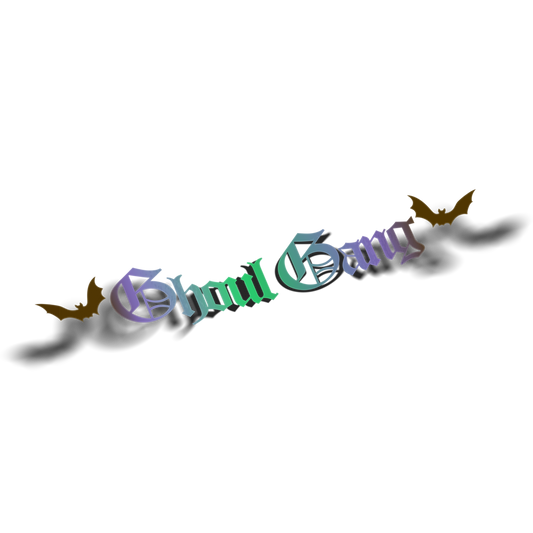 ghoulg gang decal holographic green, transparent