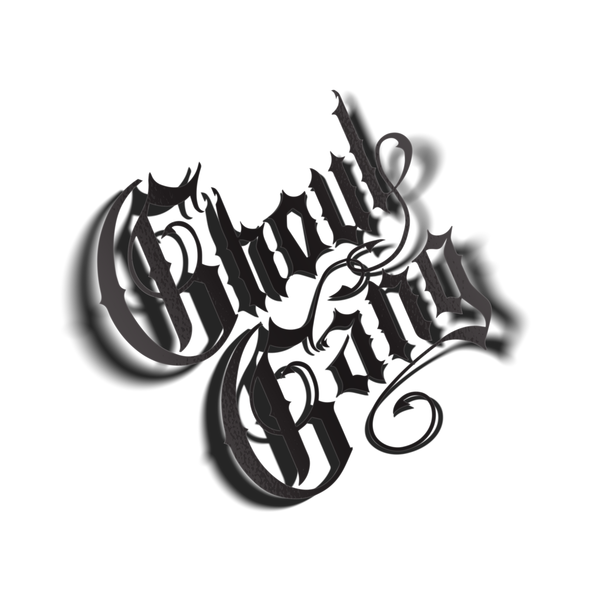 fancy ghoul gang decal black, transparent