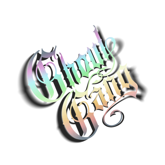 fancy ghoul gang decal holographic rainbow, transparent