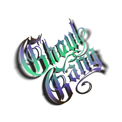 fancy ghoul gang decal holographic green, transparent