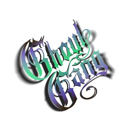 fancy ghoul gang decal holographic green, transparent