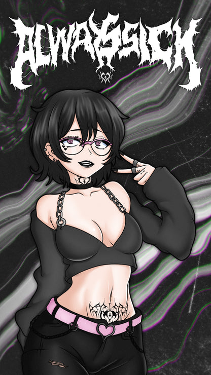 anime wallpaper of original character noushi from always sick