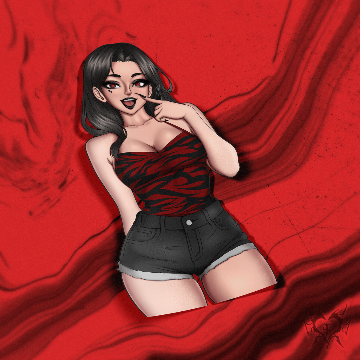Nikki Freeman Obsession movie sticker, normal version, shown on a red marbled background with Always Sick logo